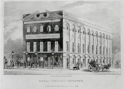 The Royal Coburg Theatre, Surrey, 1826 by English School